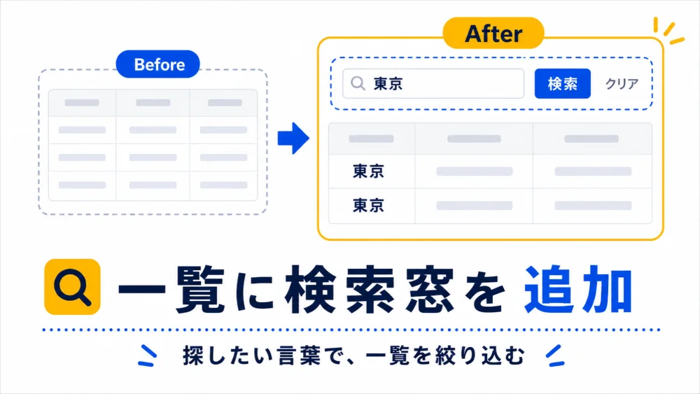 一覧検索プラグインの機能イメージ