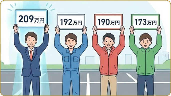 駆け引きなしの一発提示イメージ